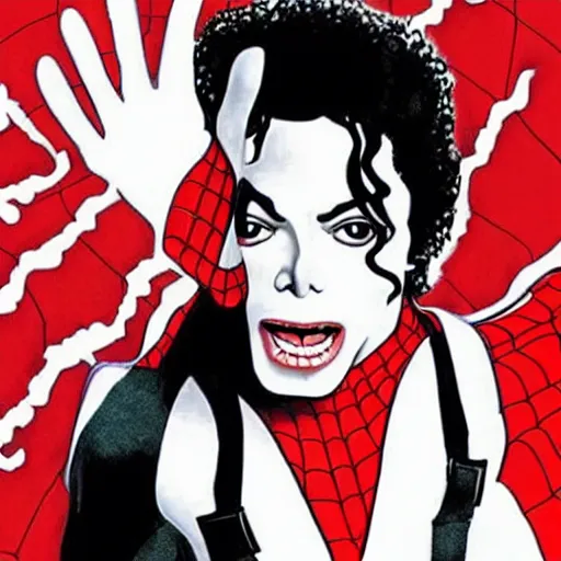 Prompt: Michael jackson as spiderman