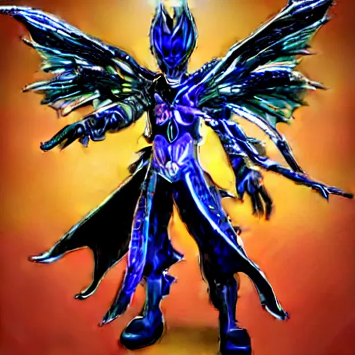 Image similar to cyber dragon angel pimp