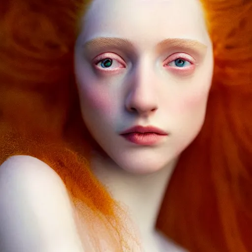 Image similar to photographic portrait of a stunningly beautiful english renaissance female in soft dreamy light at sunset, beside the sea, art nouveau, soft focus, contemporary fashion shoot, in a denis villeneuve and tim burton movie, by edward robert hughes, annie leibovitz and steve mccurry, david lazar, jimmy nelsson, extremely detailed, breathtaking, hyperrealistic, perfect face, octane render