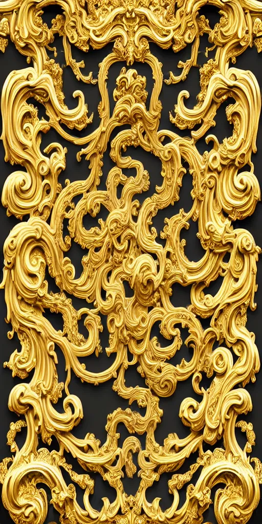 Image similar to the source of future growth dramatic, elaborate emotive Golden Baroque and Rococo styles to emphasise beauty as a transcendental, seamless pattern, symmetrical, large motifs, rainbow liquid splashing and flowing, Palace of Versailles, 8k image, supersharp, spirals and swirls in rococo style, medallions, iridescent black and rainbow colors with gold accents, perfect symmetry, High Definition, sci-fi, Octane render in Maya and Houdini, light, shadows, reflections, photorealistic, masterpiece, smooth gradients, high contrast, 3D, no blur, sharp focus, photorealistic, insanely detailed and intricate, cinematic lighting, Octane render, epic scene, 8K