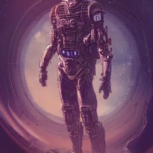 Prompt: pilot, 80s sci-fi, highly detailed, dark colors, dark enlightenment, alchemy, nigredo, deep aesthetic, concept art, post process, 4k, highly ornate intricate details, art deco