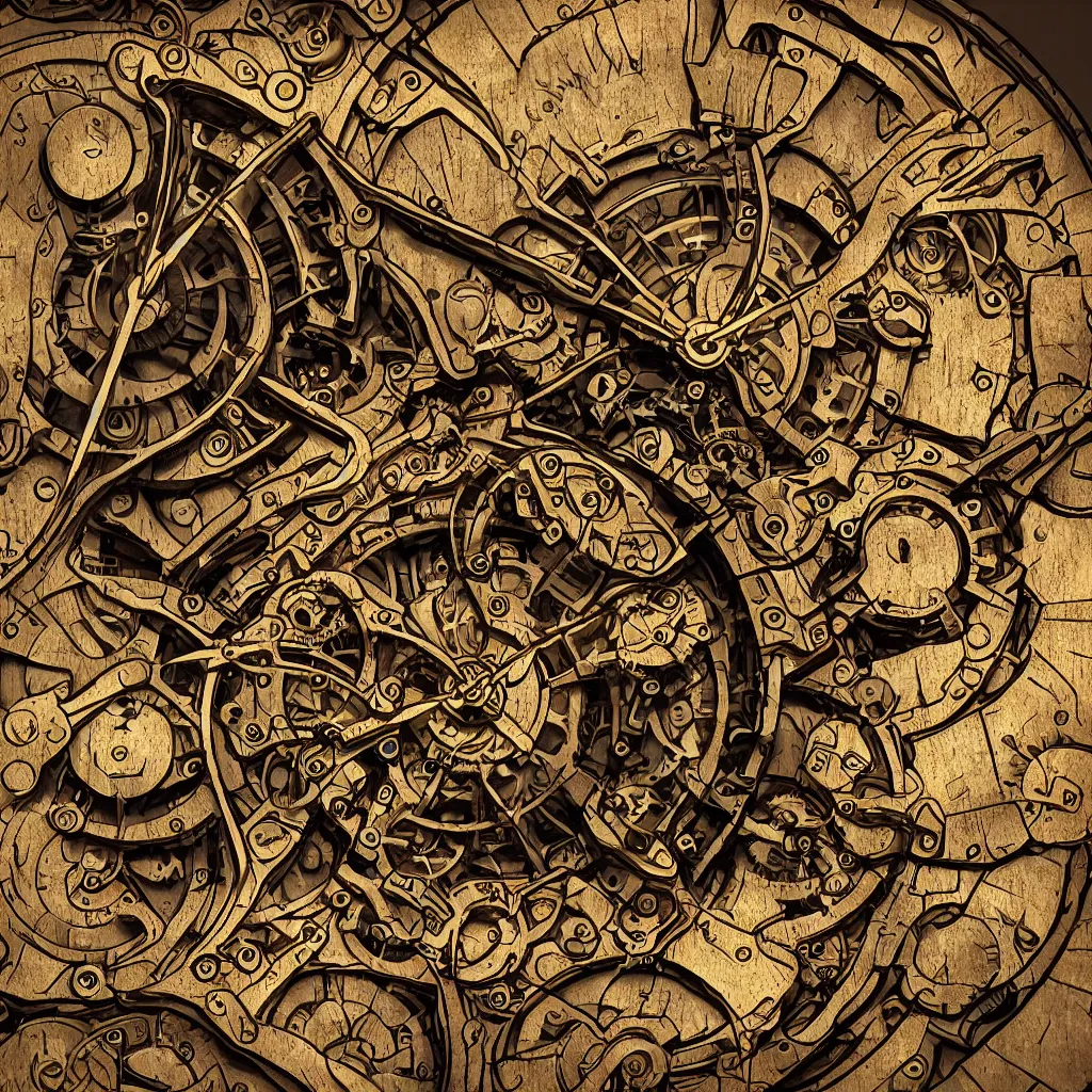 Image similar to steampunk clock, time, high quality, high details, 🌌, high detail photo, 🌠, digital art,