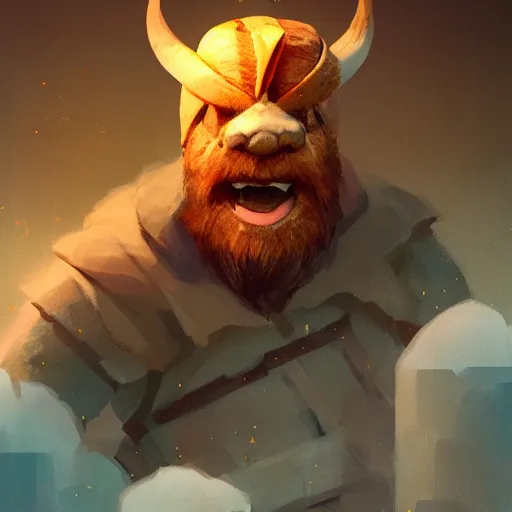 Image similar to portrait of viking toast, bread type pokemon, strong pixar wonder bread warrior, volumetric lighting, dynamic composition, art by sachin teng and sergey kolesov and ruan jia and heng z, scifi, fantasy, hyper detailed, ultra realistic, sharp focus, wildlife photography, national geographic, octane render, concept art