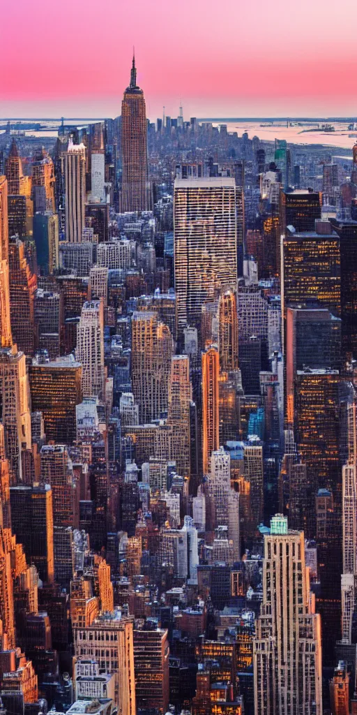 Image similar to new york city at sunset