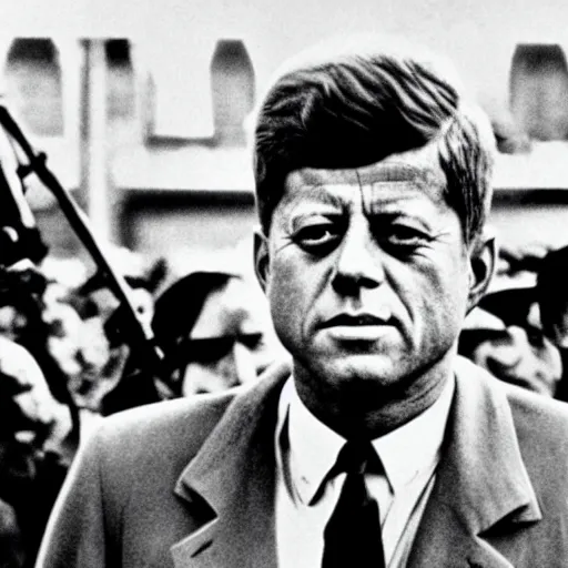 Prompt: jfk in the movie rambo