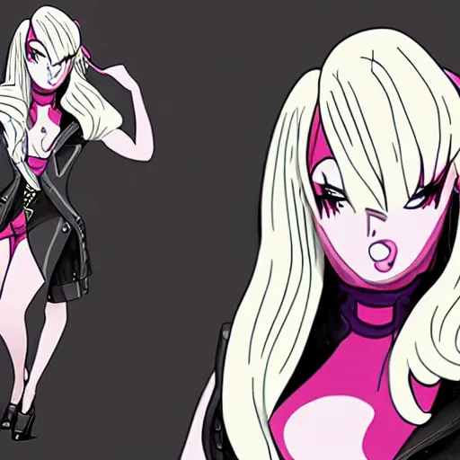 Image similar to lady gaga anime character