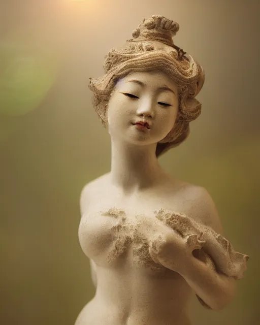 Prompt: japanese aphrodite, diffuse lighting, bokeh, soft focus