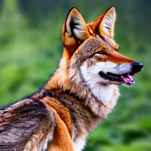 Image similar to professional photograph of a tawny red wolf, high quality, hd, 8 k, 4 k, magnificent, award - winning, nature, nature photography, awe - inspiring, highly detailed, amazing