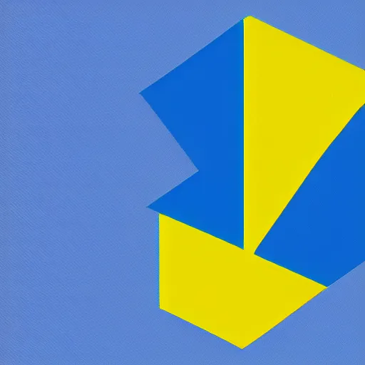 Prompt: Simple Icon for the department of mathematics. Blue and Yellow. Abstract.