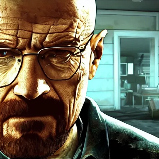 Prompt: Walter White in the last of us 2 4K quality super realistic