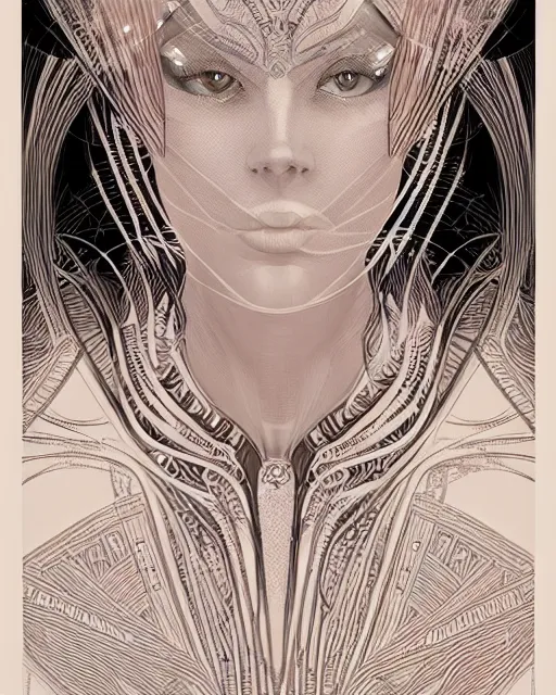 Image similar to portrait of a queen, art deco style, beautiful, elegant, mesmerizing, concept art, highly detailed, smooth, fantastical, intricate linework, artstation, trending, sana takeda