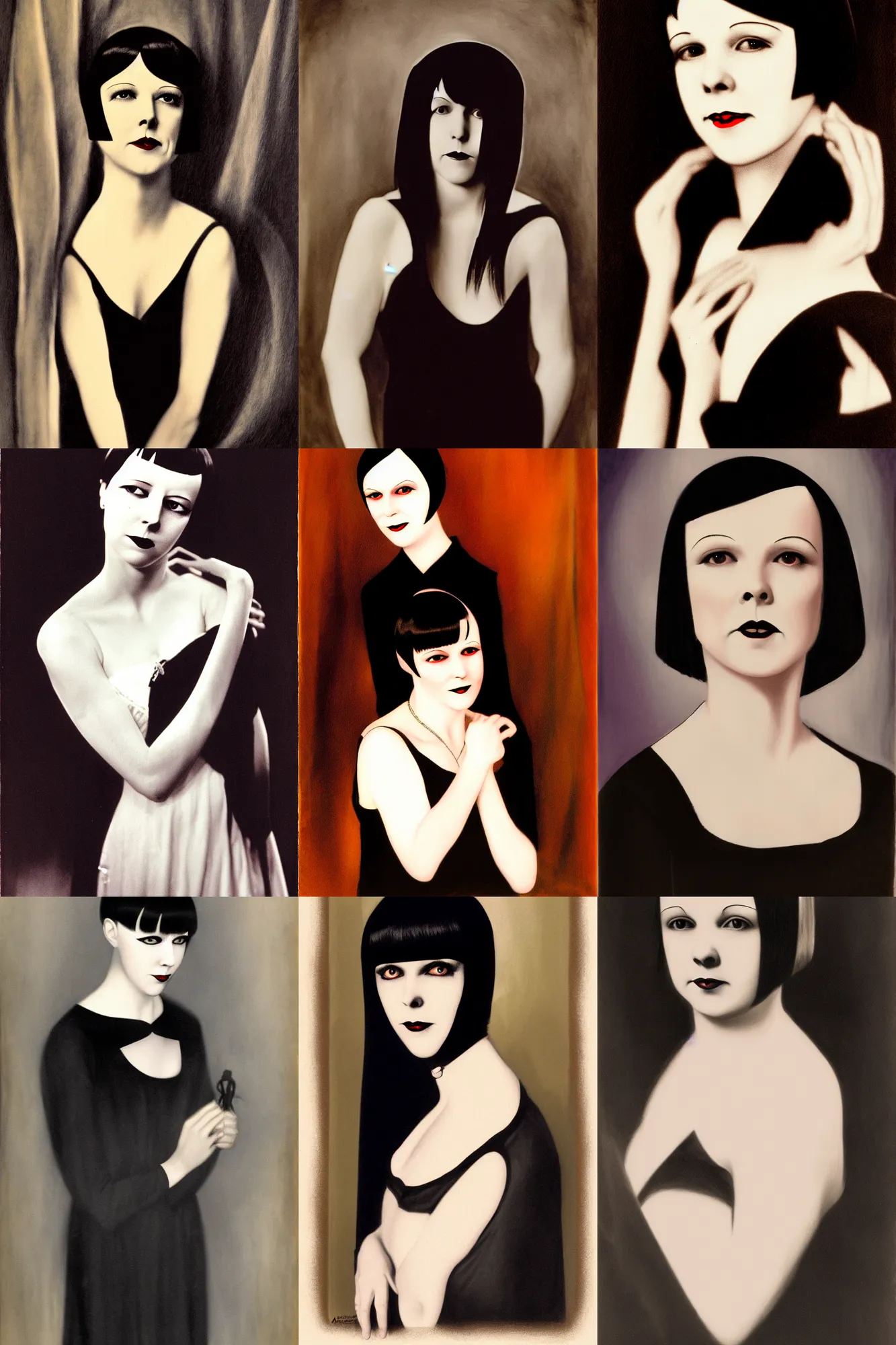 Prompt: portrait of 2 2 yeard old mary louise brooks as a vampire, by andrew redding