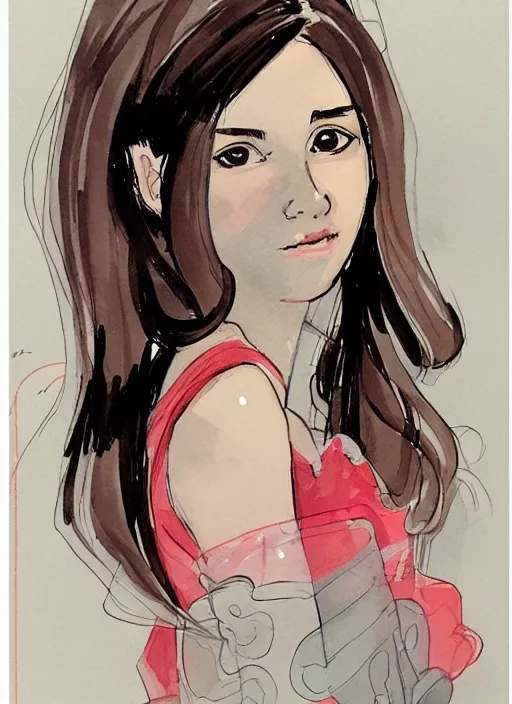 Image similar to a portrait of a pretty young lady by dustin nguyen