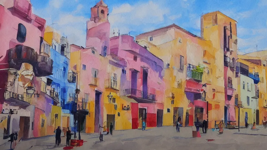 Image similar to painting Valencia city
