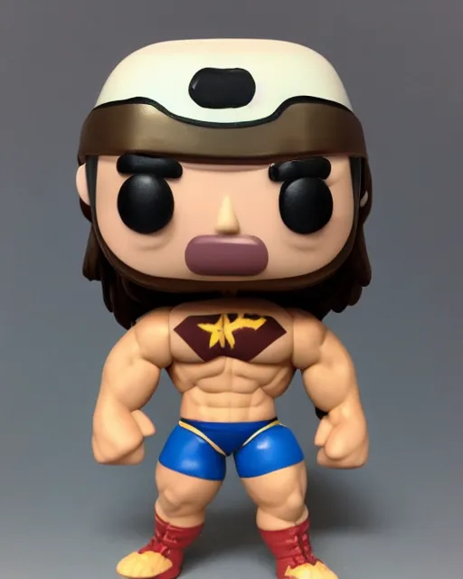 Image similar to Wrestler Funko Pop. Photographic, photography