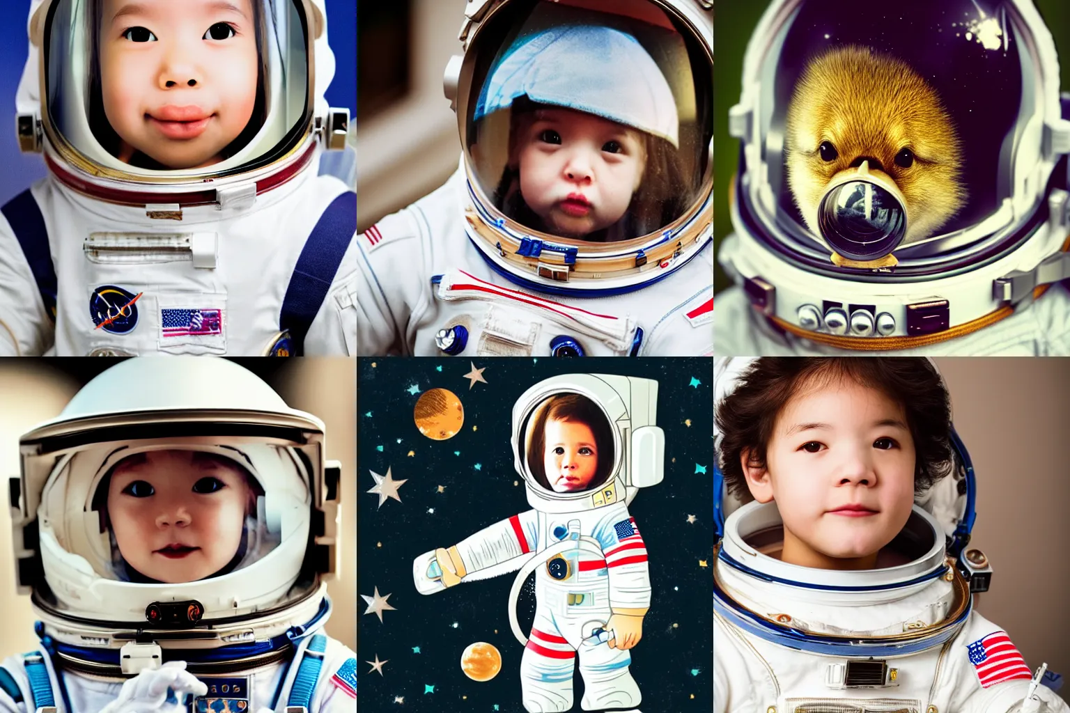 Image similar to A Very cute adorable astronaut duckling face portrait, realistic, 50mm lens, cinematic, realistic photo,