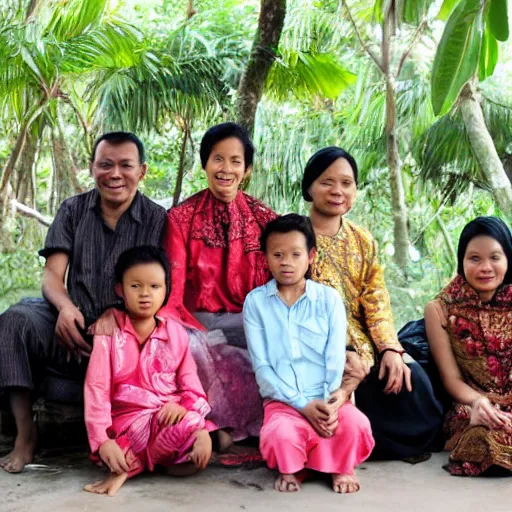 Image similar to an indonesian family portrait