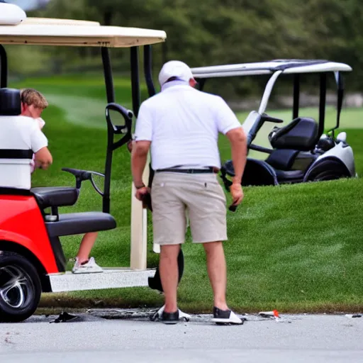 Image similar to scene of golf cart accident