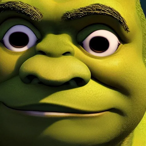 prompthunt: funny shrek with cyberpunk glasses, meme