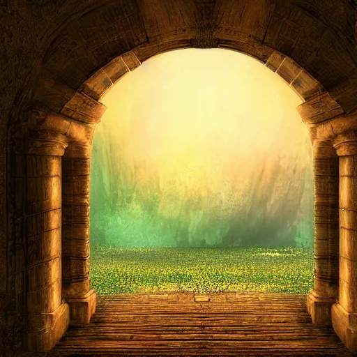 Image similar to doorway to another world, digital art,8k,