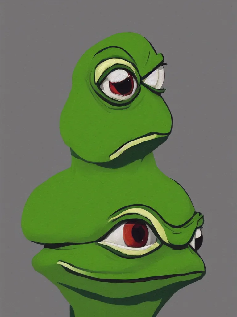 Image similar to pepe the frog mid-body portrait by Sylvain Sarrailh, high detail, trending on artstation