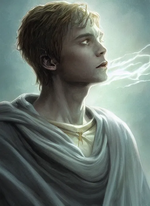 Prompt: Portrait of Harry Potter, white glowing eyes, cloak, ethereal wings, male, fantasy, extremely detailed, digital painting, artstation, concept art, smooth, sharp focus, illustration, stunning lighting, art by artgerm and greg rutkowski and alphonse mucha and simon stalenhag, realistic character concept, high fantasy, light atmosphere, golden ratio, cinematic lighting, hyperdetailed, high resolution, insanely detailed and intricate, artstation, Marc Simonetti, Greg Rutkowski, 8k