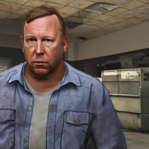 Prompt: hyperrealistic mixed media image of info wars alex jones as trevor in gta v, stunning 3 d render inspired art by xiang duan and thomas eakes and greg rutkowski, perfect facial symmetry, hyper realistic texture, realistic, highly detailed attributes and atmosphere, dim volumetric cinematic lighting, 8 k octane detailed render, post - processing, masterpiece,