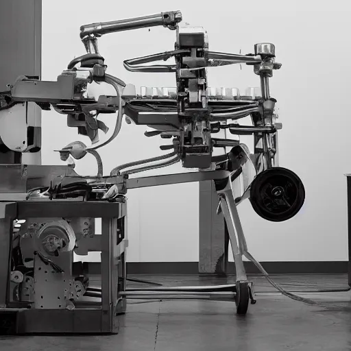 Prompt: Photo of a machine, by Alvar Gullichsen, Henrik Helpio, Bonk Business Inc