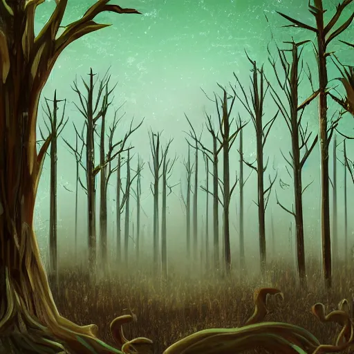 Image similar to village horror forest