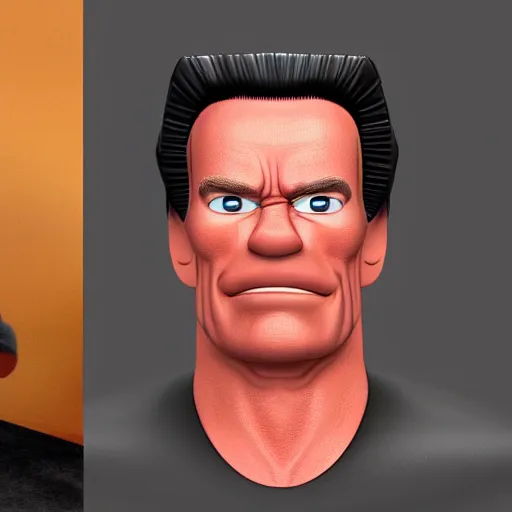 Prompt: arnold schwarzenegger pixar 3 d cartoon style