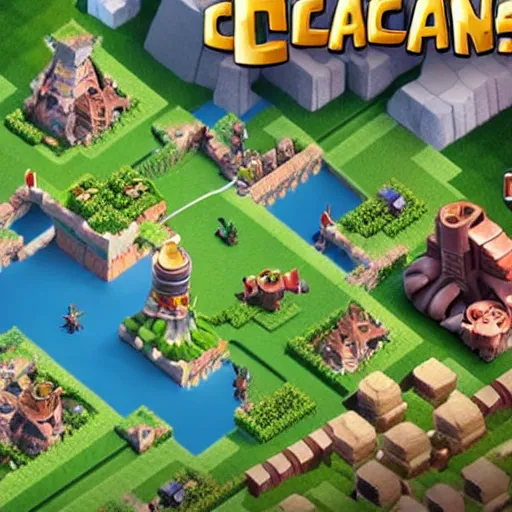 Prompt: clash of clans th 1 5 concept art