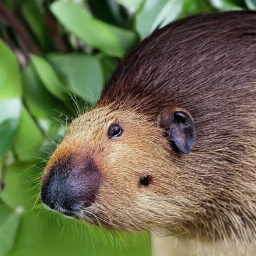 Prompt: photo of a hybrid between a capybara and a kiwi bird
