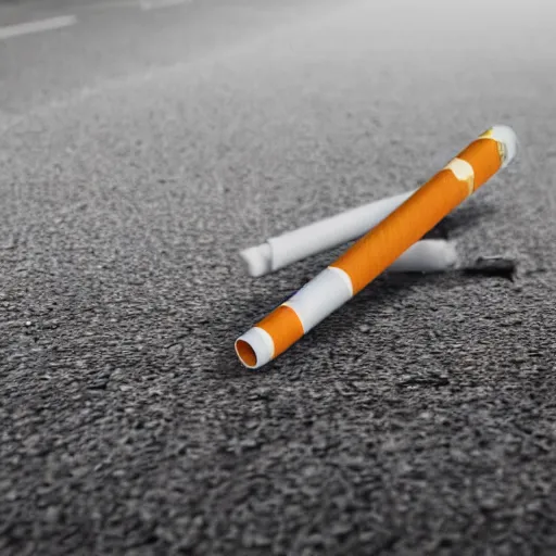 Image similar to walking cigarette kills a human, realistic, hd
