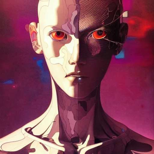 Image similar to citizen portrait soft light painted by james jean and katsuhiro otomo and erik jones, inspired by ghost in the shell anime, smooth face feature, intricate oil painting, high detail illustration, sharp high detail, manga and anime 1 9 9 9