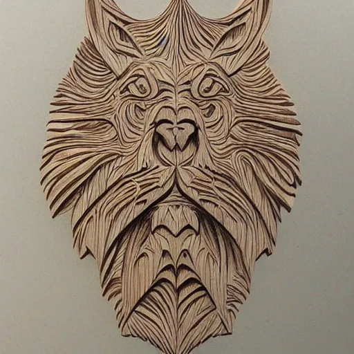 Image similar to cnc wood carving pencil sketch