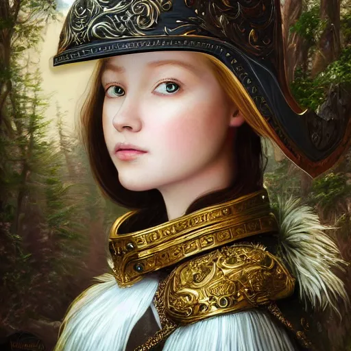 Prompt: A masterpiece ultrarealistic ultradetailed portrait of a Incredibly beautiful princess with Royal Tevton Knight Full Iron Helmet. baroque renaissance girl in the forest. medium shot, intricate, elegant, highly detailed. trending on artstation, digital art, by Stanley Artgerm Lau, WLOP, Rossdraws, James Jean, Andrei Riabovitchev, Marc Simonetti, Yoshitaka Amano. background by James Jean and Gustav Klimt, light by Julie Bell, 4k, porcelain skin.
