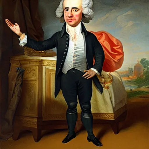 Image similar to president obama in the style of joseph ducreux