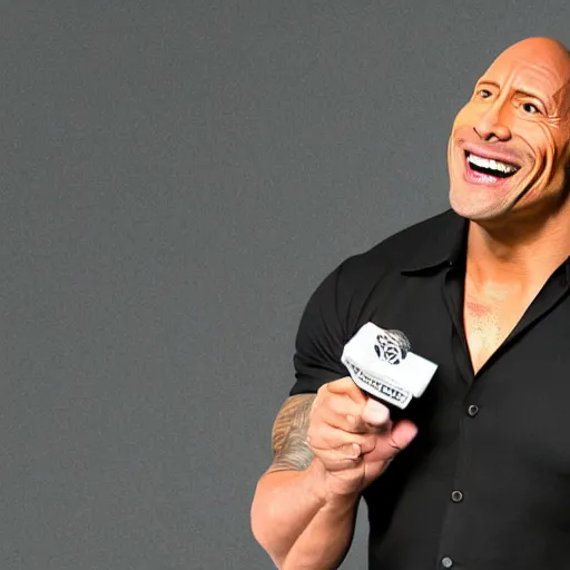 Prompt: Dwayne Johnson as Danny DeVito