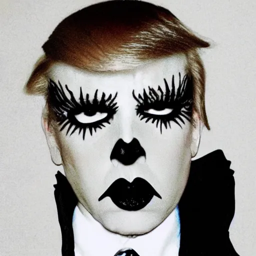 Image similar to goth teenager donald trump