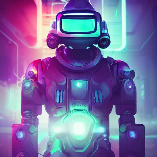 Image similar to cyberpunk concept cool warrior bot, night background, cinema 4 d, galaxy, ufo, space sci - fi, wearing vr goggles, illustration, portrait, pastel neon textured background night, trending on artstation, greg rutkowski, octane rendered, 1 2 k, detailed,