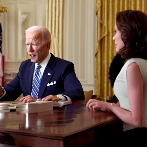 Prompt: film still of biden in the new mean girls movie, 4 k