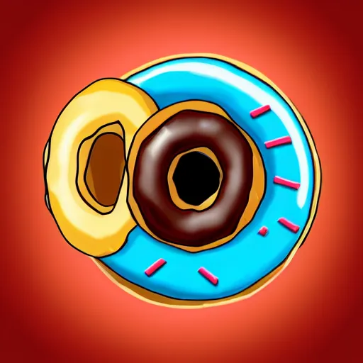 Prompt: Two donuts fighting each other