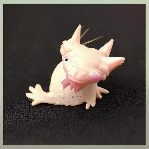 Image similar to an axolotl with a lightning bolt earring, trending on artstation