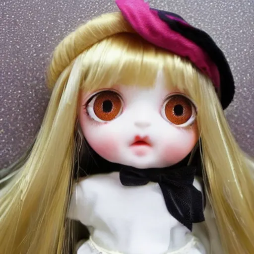 Image similar to cute fumo doll of a girl who is on trial for drunk and disorderly conduct