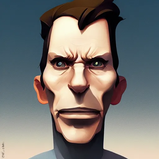 Image similar to face icon stylized minimalist steven king, loftis, cory behance hd by jesper ejsing, by rhads, makoto shinkai and lois van baarle, ilya kuvshinov, rossdraws global illumination