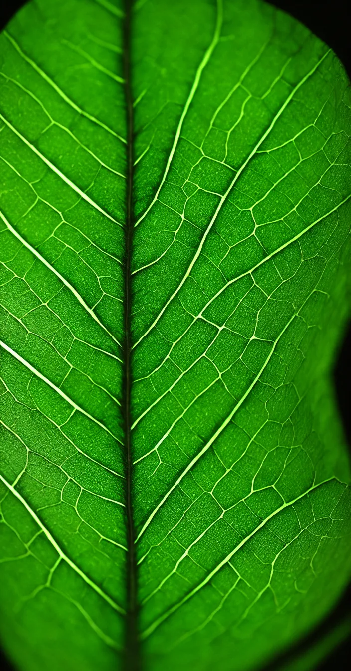 Prompt: realistic photo of texture of a one big glowing leaf, dark background, full leaf is visible, very sharp focus, in the style of greg rutswoski, very hyper realistic, highly detailed, fantasy art station