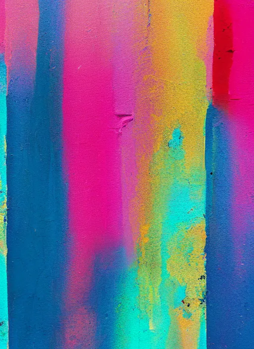 Prompt: painted wall background muted colors brush strokes, blue and pink