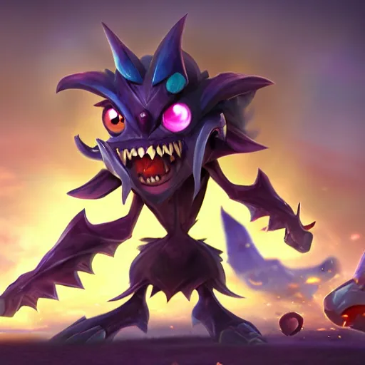 Image similar to cho gath from league of legends, pixar style