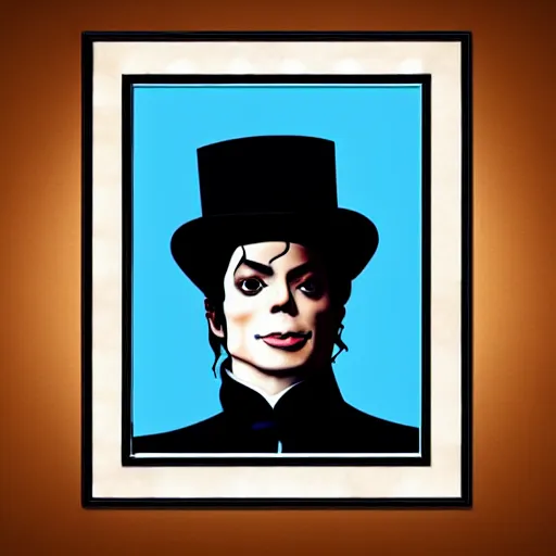 Prompt: Michael Jackson in the style of Magritte