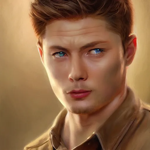 Image similar to Chibi Dean Winchester, detailed, centered, digital painting, artstation, concept art, donato giancola, Joseph Christian Leyendecker, WLOP, Boris Vallejo, Breathtaking, 8k resolution, extremely detailed, beautiful, establishing shot, artistic, hyperrealistic, beautiful face, octane render, cinematic lighting, dramatic lighting, masterpiece